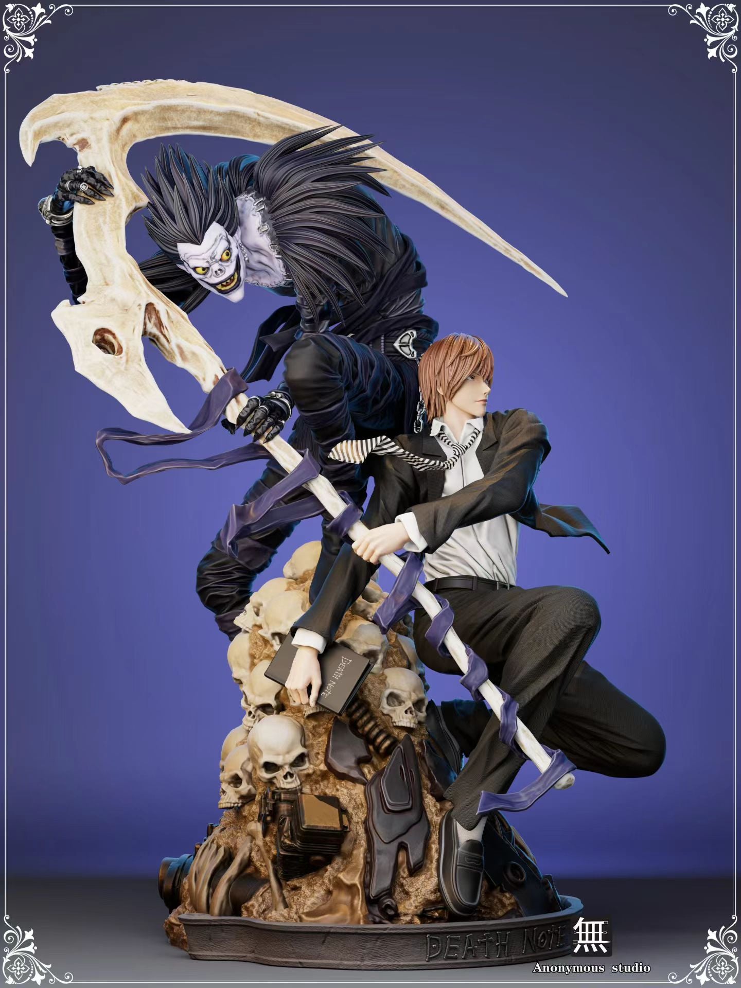 Anonymous Studio - Death Note Light Yagami Ryuk Double Head Sculpt Double Version Statue | 死亡笔记 夜神月 硫克 LIGHT YAGAMI 双头雕 双版本 雕像 - Image 4