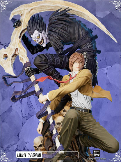 Anonymous Studio - Death Note Light Yagami Ryuk Double Head Sculpt Double Version Statue | 死亡笔记 夜神月 硫克 LIGHT YAGAMI 双头雕 双版本 雕像 - Image 6