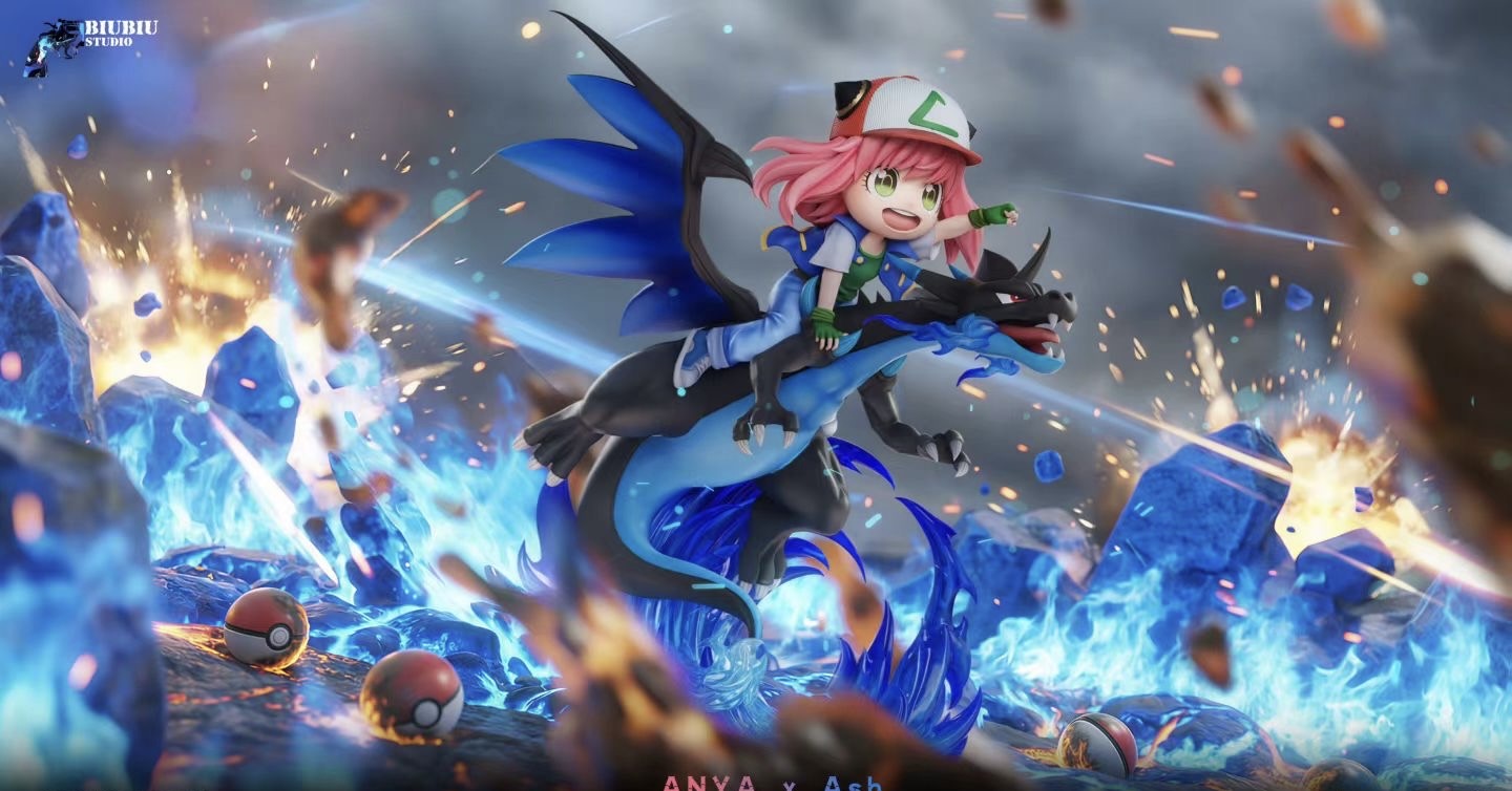 Biubiu Studio - Anya Trainer Series Vol 1 Mega Charizard X | 阿尼亚训练师系列 第1弹 mega喷火龙X - Image 1