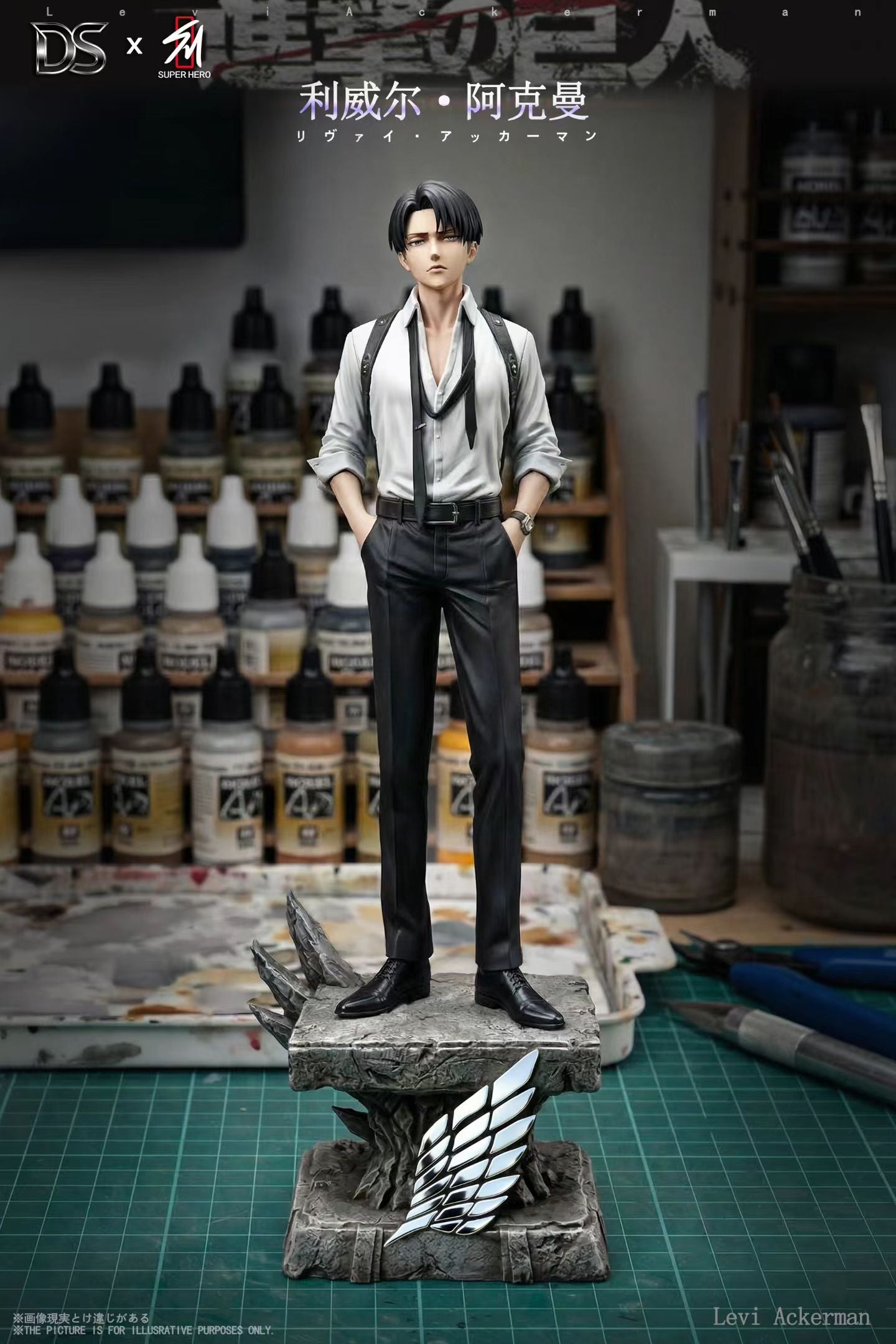 DS STUDIO x SUPER HERO超英工作室 - Attack on Titan Levi Ackerman Suit Thugs Group | 进击的巨人 利威尔 阿克曼 西装暴徒三人组 - Image 2