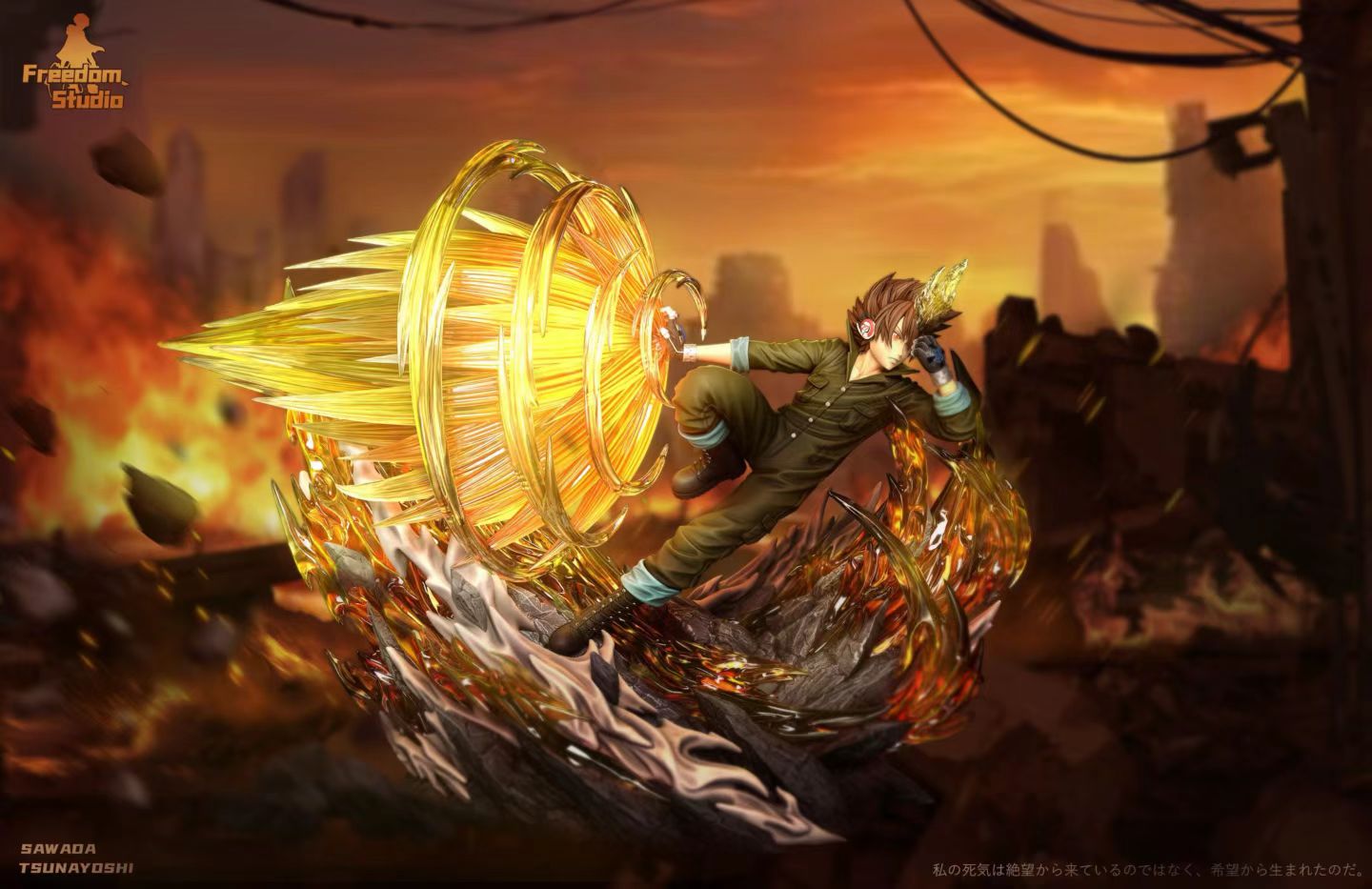 Freedom Studio - Katekyo Hitman Reborn! Tsunayoshi Sawada X BURNER | 家庭教师 工装沢田纲吉 X BURNER - Image 5