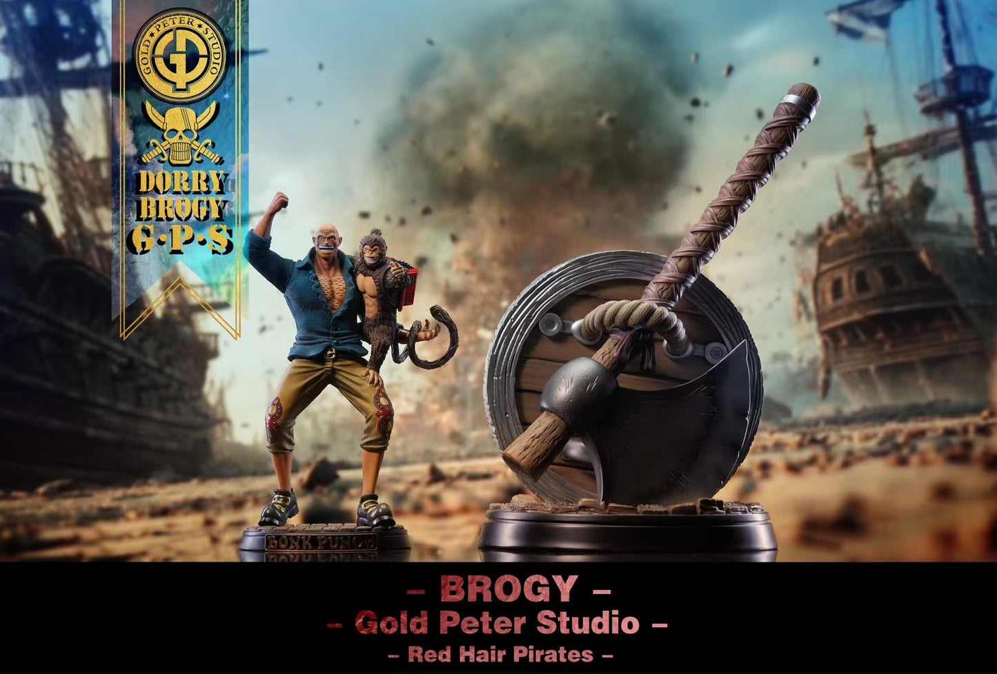 Gold Peter Studio - Red Hair Pirates Blue Ogre Dorry & Red Ogre Brogy - 红发海贼团 青鬼 东利 & 红鬼 布洛基 - Image 4