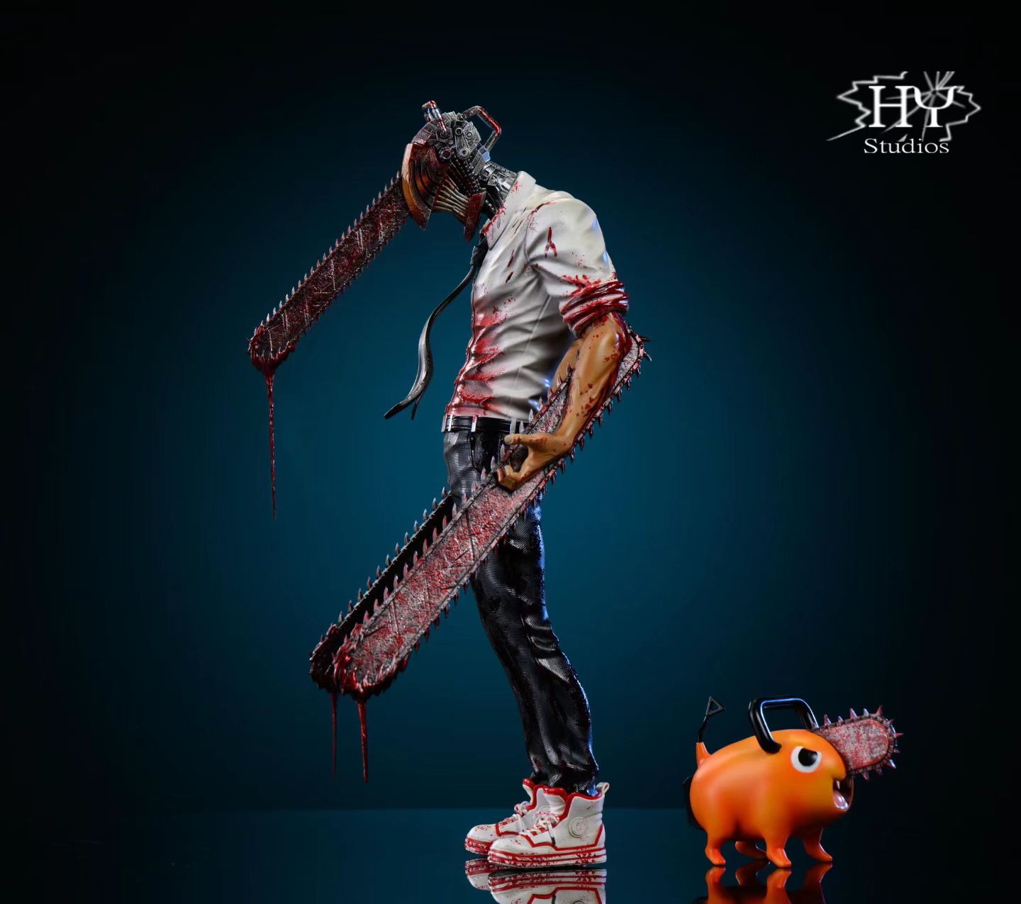HY Studio - Chainsaw Man Denji Pochita 1/6 Figure | 电锯人 电次 波奇塔1/6 手办 - Image 2