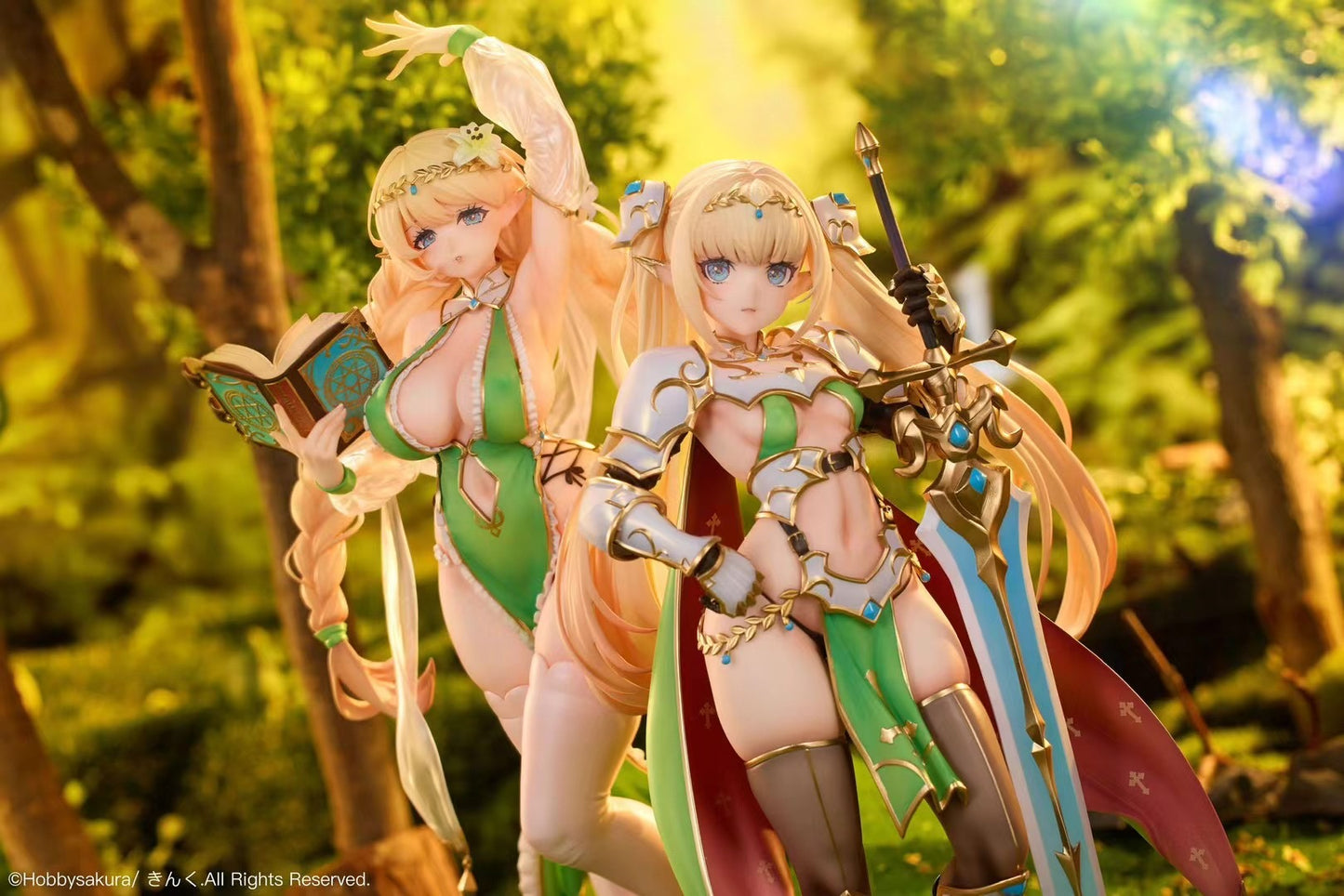 HobbySakura Studio - OC Elf Swordsman Mahiru & Elf Mage Fennia | OC 精灵剑士玛希艾露 & 精灵法师芙妮艾露