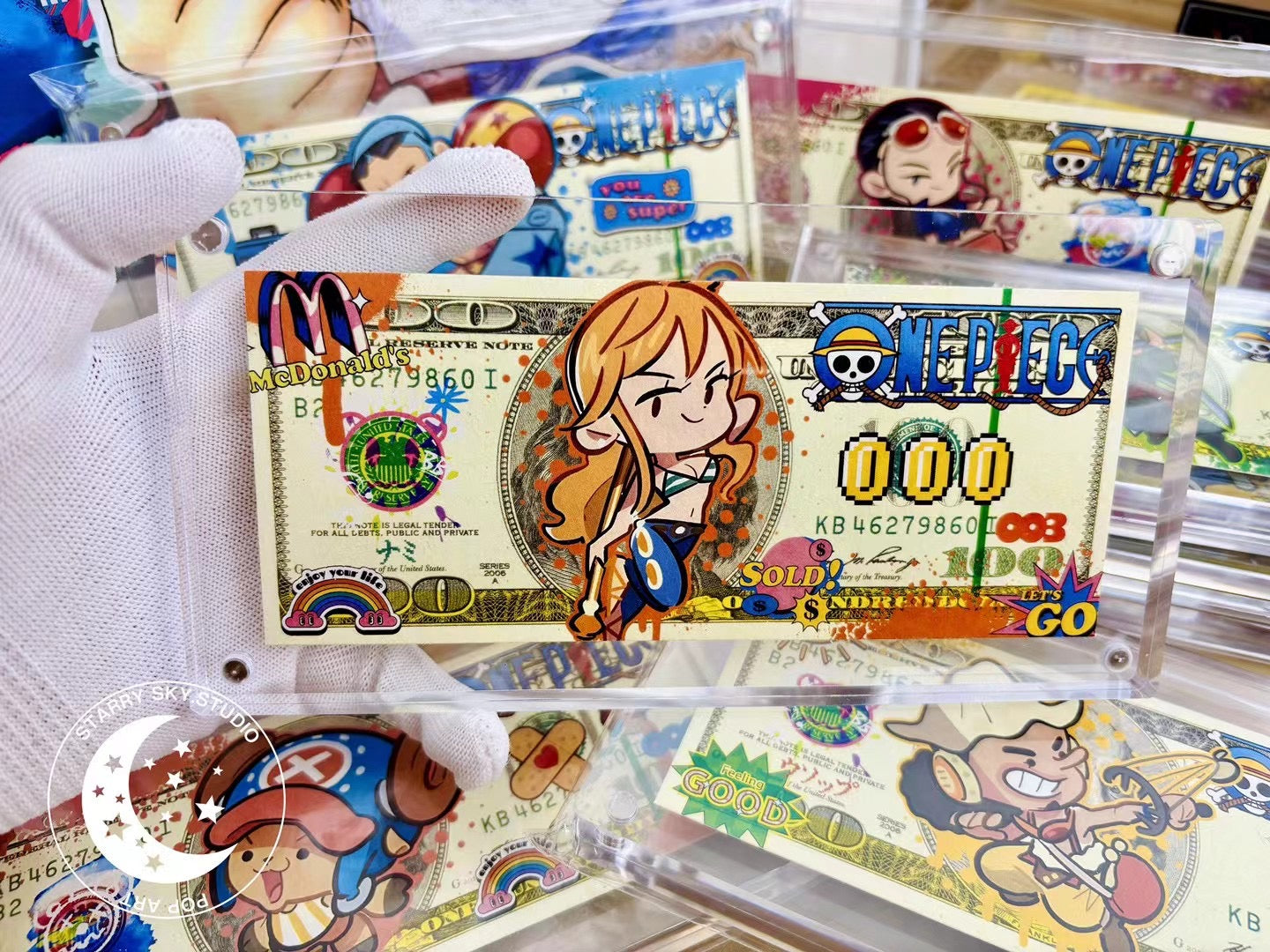 Starry Sky - One Piece Dollar Bill | 海贼王美金版画砖