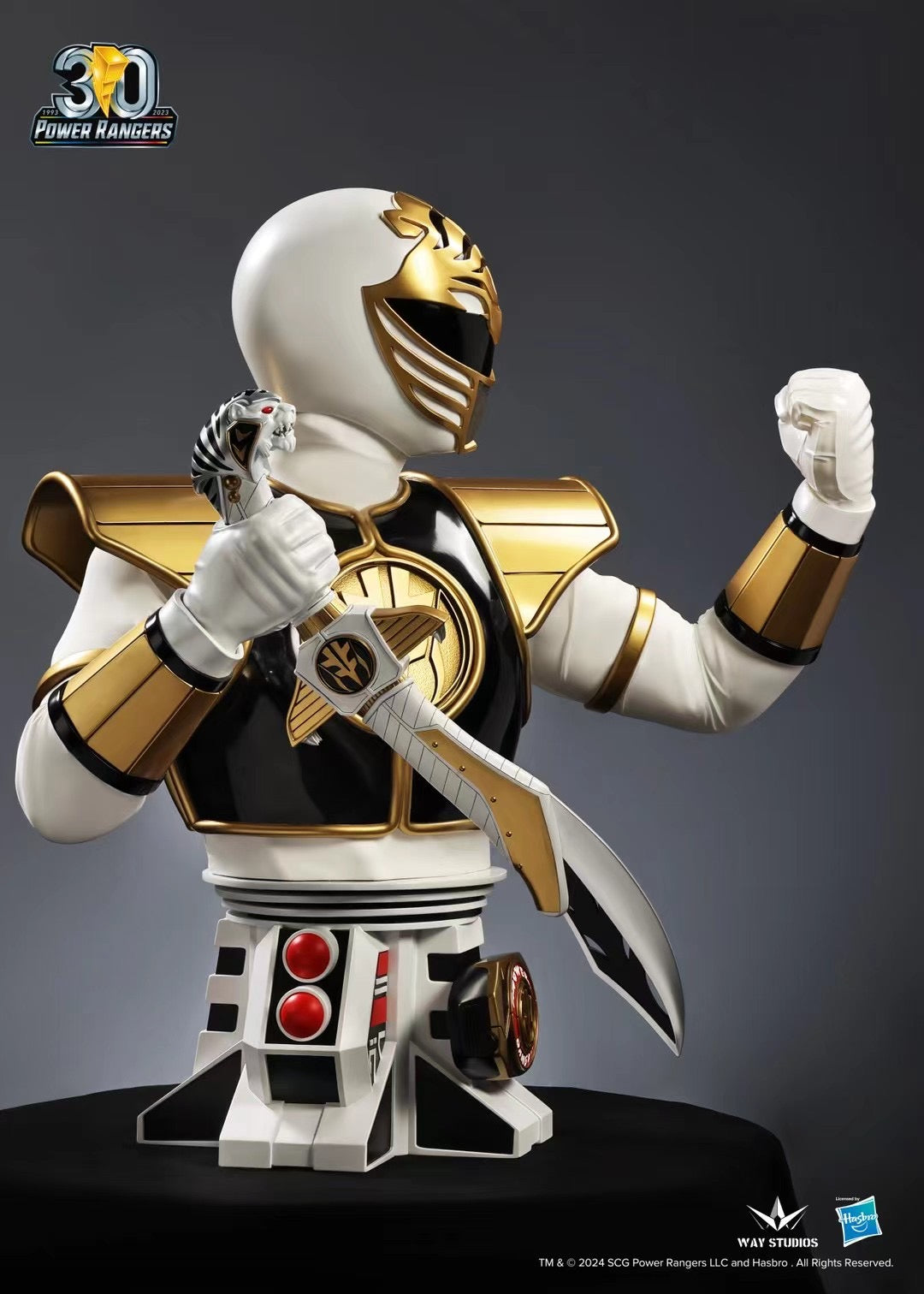 Way Studio - Licensed White Ranger Bust | 版权 白衣战士 半身像