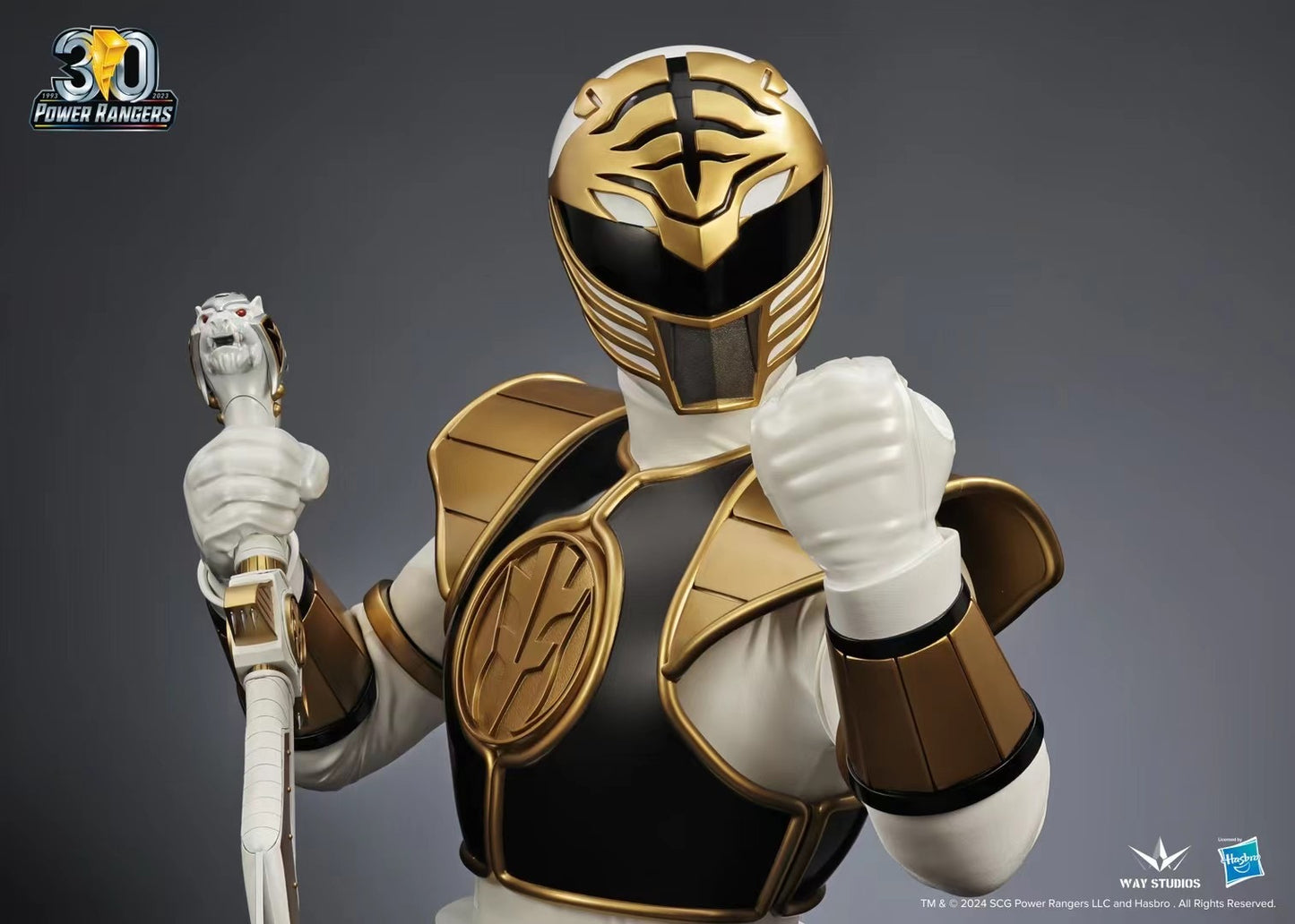 Way Studio - Licensed White Ranger Bust | 版权 白衣战士 半身像