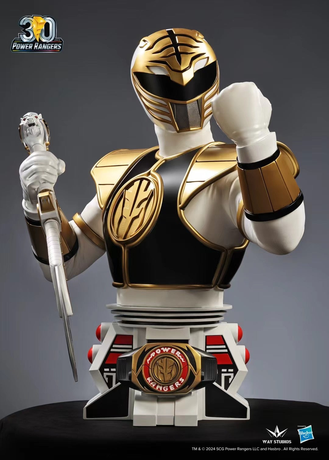 Way Studio - Licensed White Ranger Bust | 版权 白衣战士 半身像