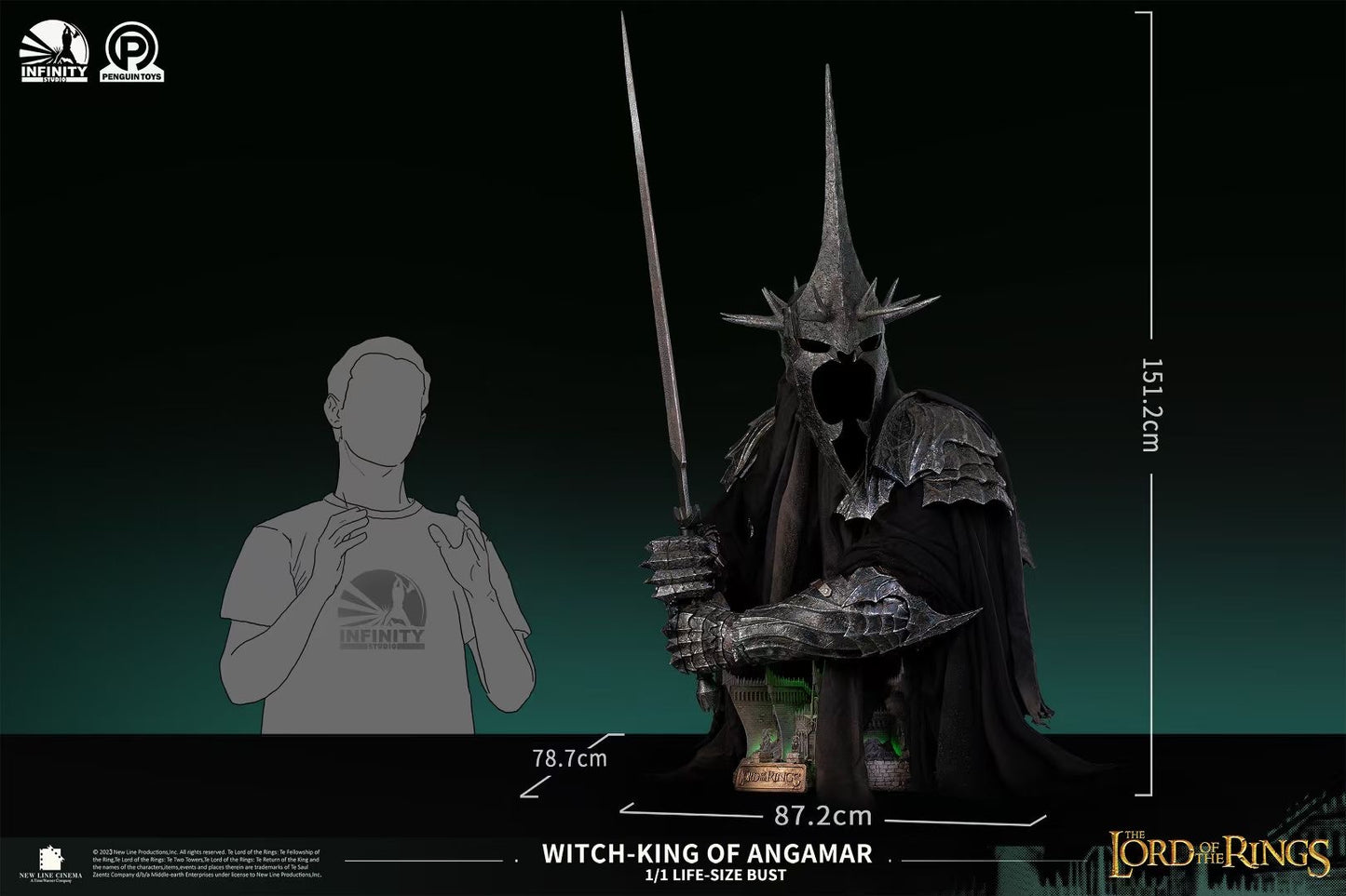 Infinity Studio - Licensed Witch-king of Angmar 1/1 Life-sized bust | 版权 安格瑪巫王 1/1 半身像