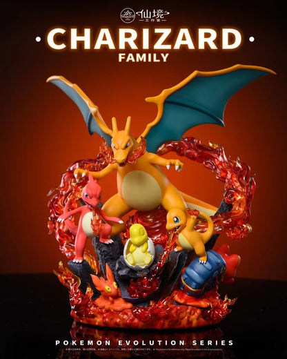 Wonderland Studio - Charizard Family (Pokémon Evolution Series) | 喷火龙家族 (宝可梦进化组系列)