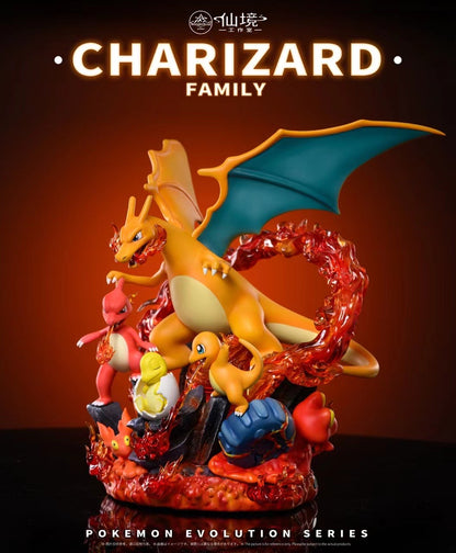 Wonderland Studio - Charizard Family (Pokémon Evolution Series) | 喷火龙家族 (宝可梦进化组系列)