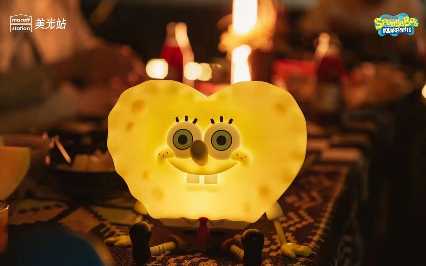 Macott Station - Licensed SpongeBob Heart-shaped Lamp | 版权 海绵宝宝 爱心灯