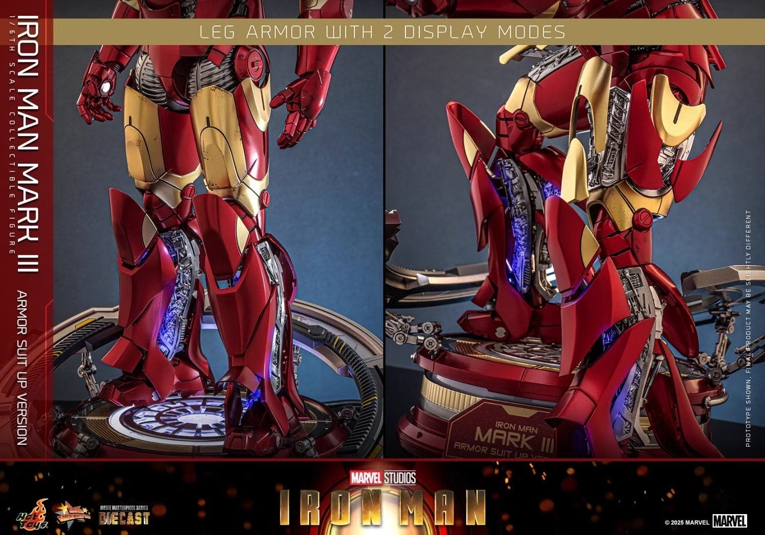 Iron Man Mark 3 (Battle Damaged Version) 1:6 Scale Diecast Collectible Figure - Image 8