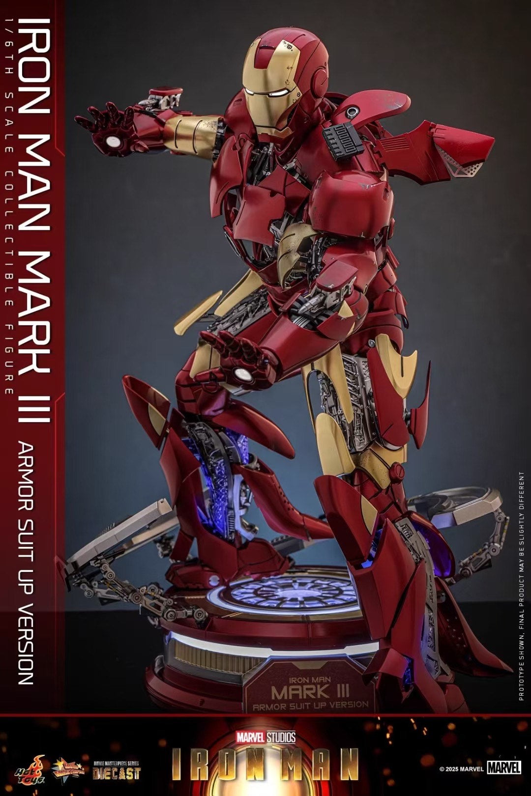Iron Man Mark 3 (Battle Damaged Version) 1:6 Scale Diecast Collectible Figure - Image 4
