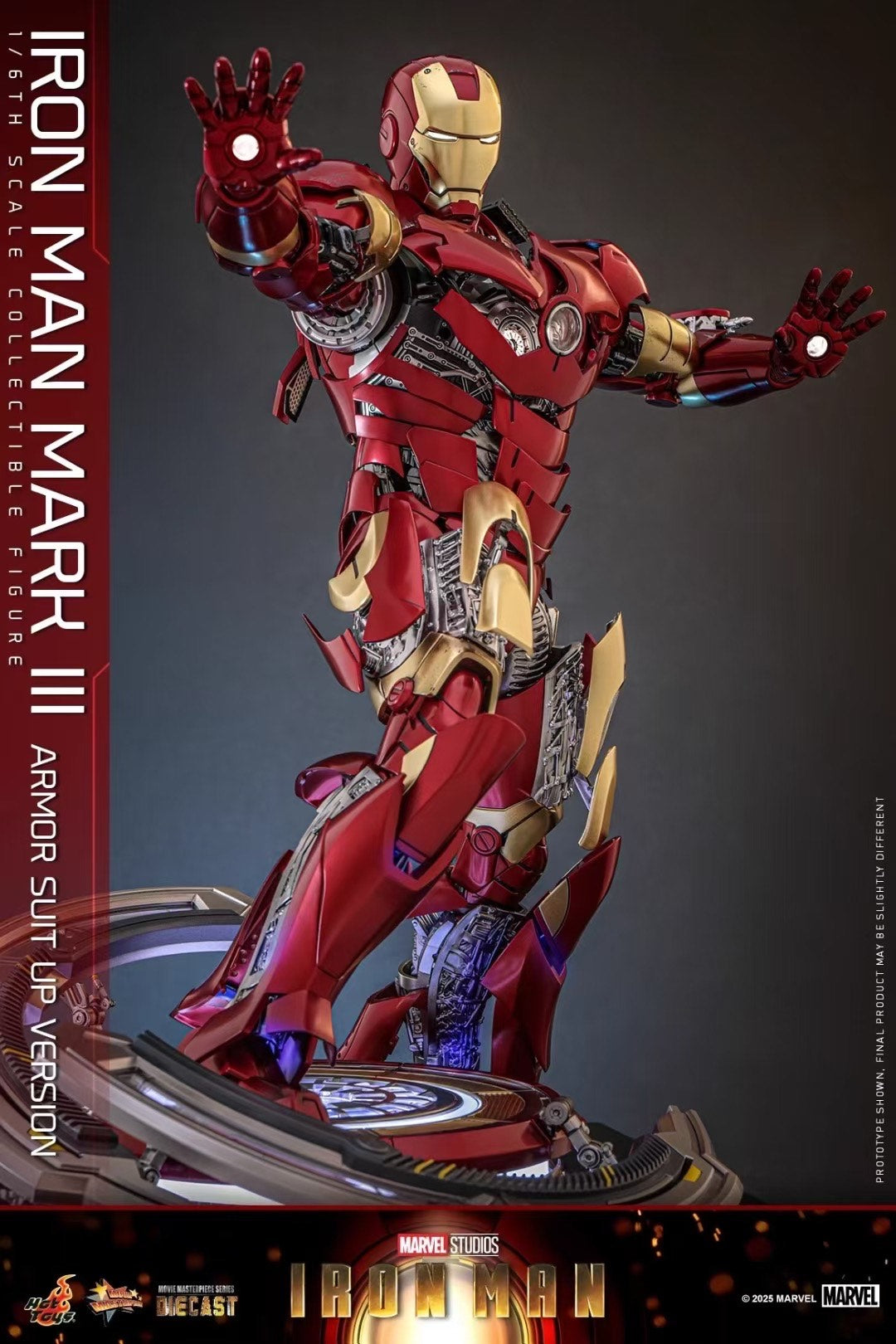 Iron Man Mark 3 (Battle Damaged Version) 1:6 Scale Diecast Collectible Figure - Image 5
