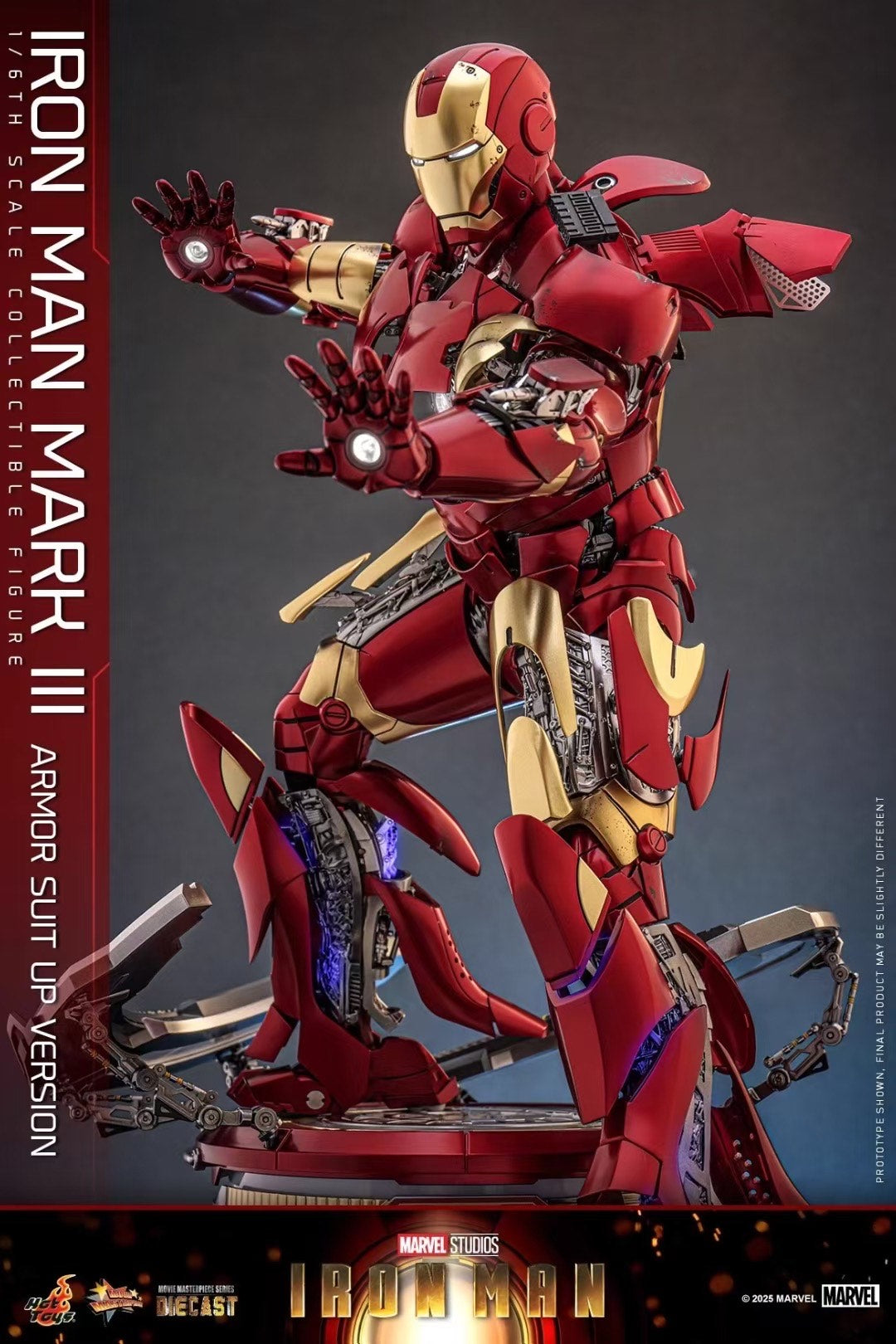 Iron Man Mark 3 (Battle Damaged Version) 1:6 Scale Diecast Collectible Figure - Image 2