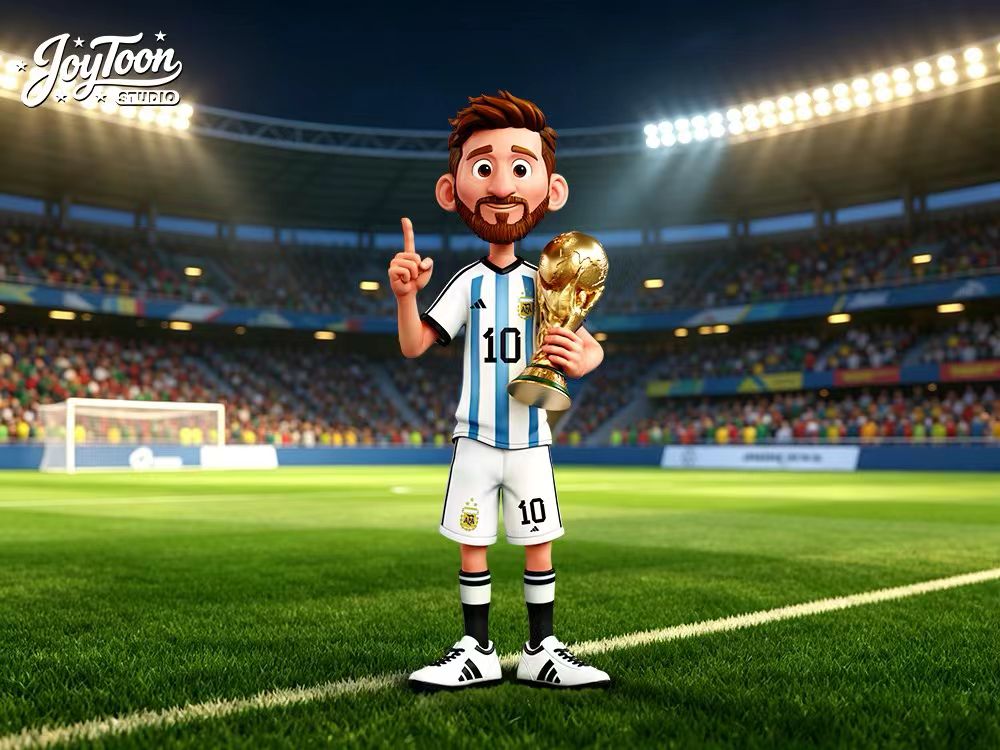 Joy Toon Studio - World Cup The Last Dance Messi Commemorative Collectible Toy GK Gift Ornament | 世界杯最后一舞梅老板纪念收藏潮玩GK礼物摆件 - Image 1