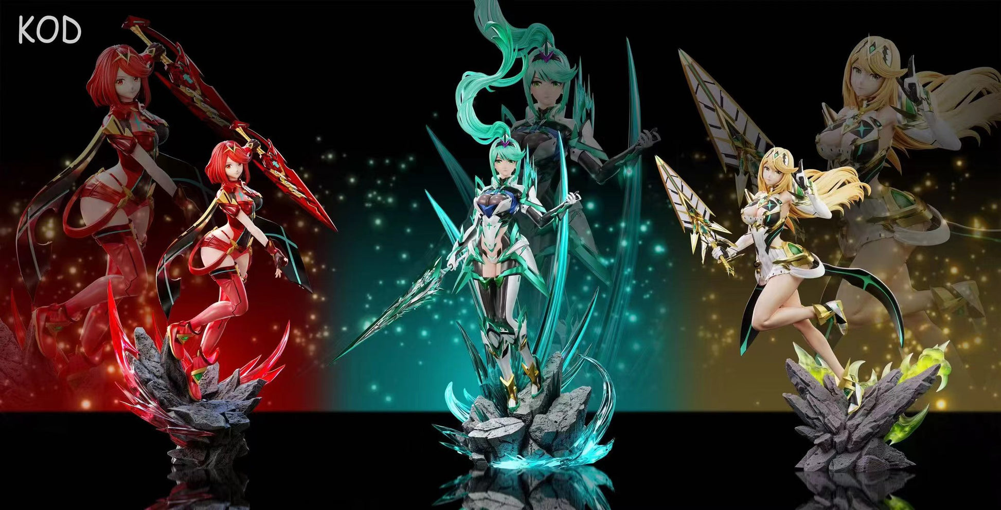 K0D Studio - Licensed Xenoblade Chronicles Pyra Mythra Pneuma Mech Light Sculpture | 版权 异度之刃 焰 光 小绿 机甲轻雕 - Image 8