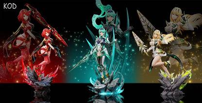 K0D Studio - Licensed Xenoblade Chronicles Pyra Mythra Pneuma Mech Light Sculpture | 版权 异度之刃 焰 光 小绿 机甲轻雕 - Image 8