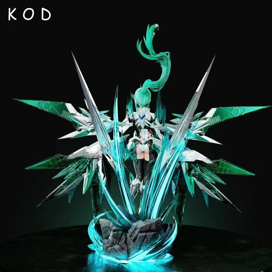 K0D Studio - Licensed Xenoblade Chronicles Pyra Mythra Pneuma Mech Light Sculpture | 版权 异度之刃 焰 光 小绿 机甲轻雕 - Image 2