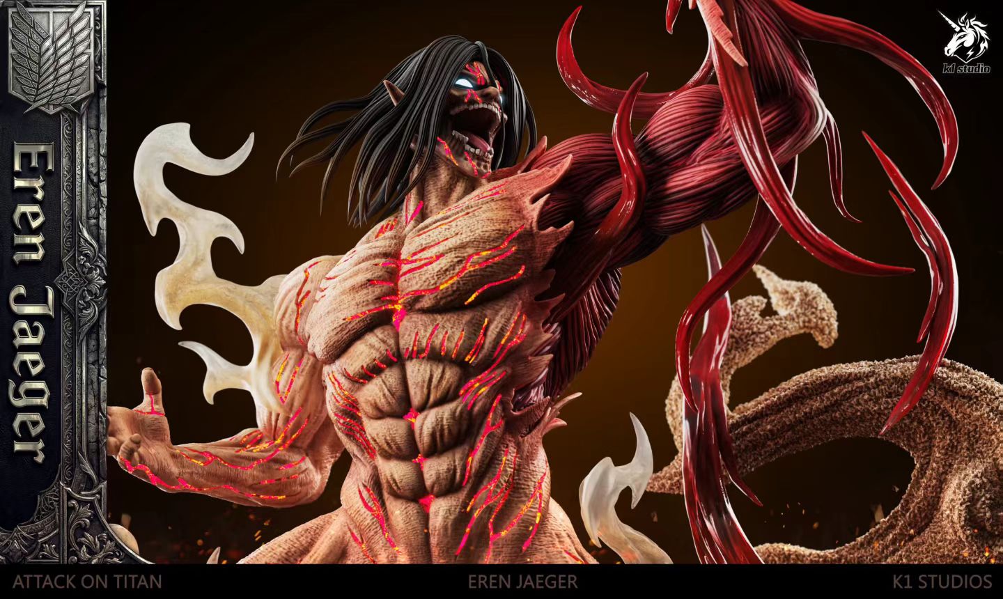 K1 STUDIOS - Attack on Titan Roaring Eren | 进击的巨人 咆哮艾伦 - Image 4