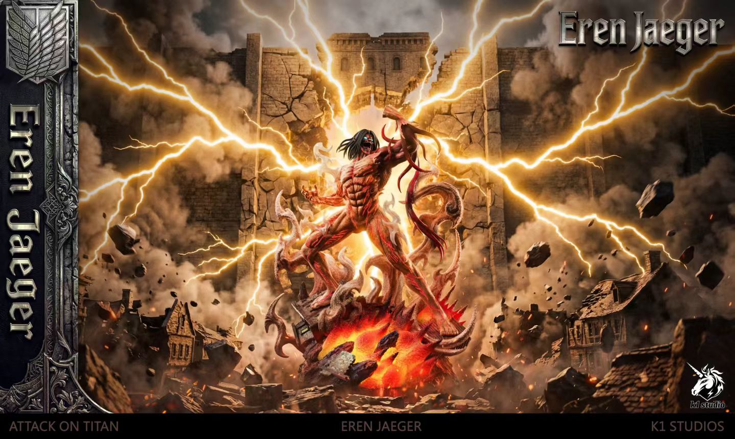 K1 STUDIOS - Attack on Titan Roaring Eren | 进击的巨人 咆哮艾伦 - Image 3