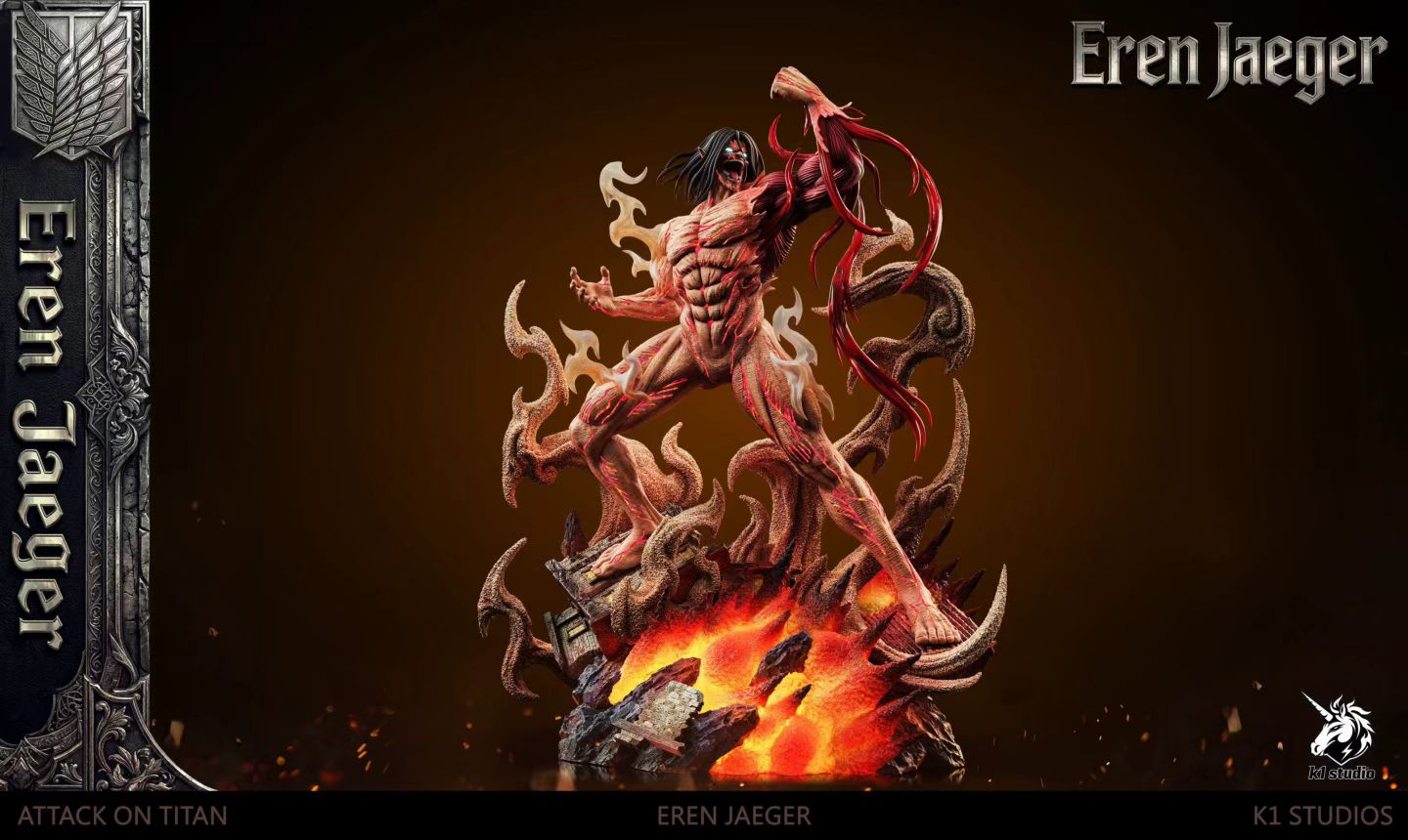 K1 STUDIOS - Attack on Titan Roaring Eren | 进击的巨人 咆哮艾伦 - Image 5