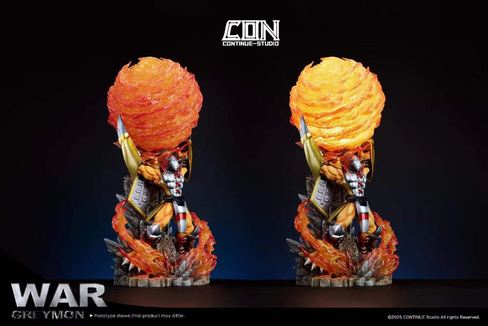 Light Carving Series Vol.1: WarGreymon Gaia Force (Original and Alternate Color) - Image 1