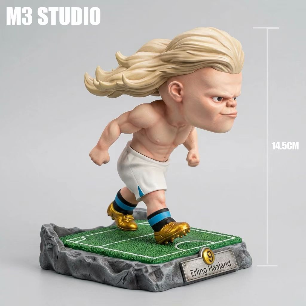 M3 Studio - M3 Studio World Cup Football Norwegian Juggernaut Haaland Q Version GK Model Figure Ornament | M3工作室 世界杯 足球 挪威魔人哈兰德 潮玩 Q版 GK 模型 手办 摆件 - Image 3