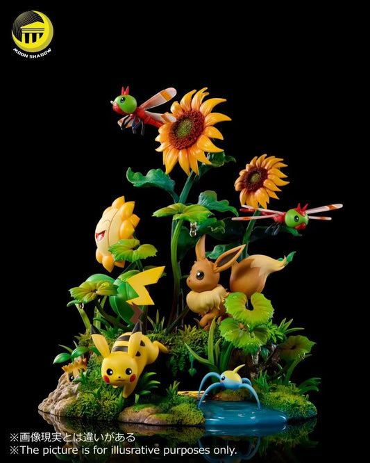 Moon Studio Natural Series Eevee Fifth Edition - Eevee Pikachu Scene - Image 1