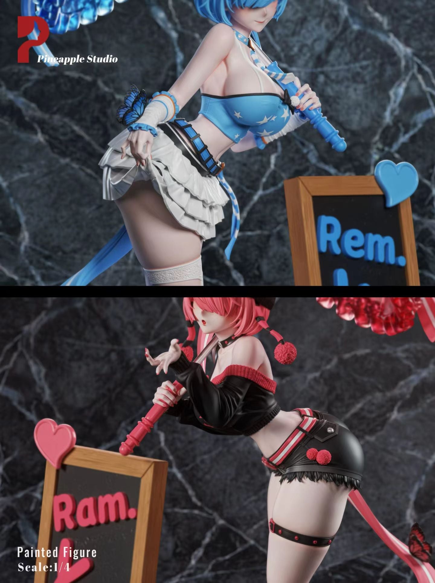 Pineapple Studio - Licensed Re Zero Starting Life in Another World Rem Ram Night Shibuya | 版权 Re 从零开始的异世界生活 雷姆 拉姆 涩谷夜序 - Image 2