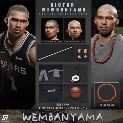 ResetStudio - ResetStudio Articulated Eye Victor Wembanyama Dual Sculpt 1/6 Action Figure Set | ResetStudio 可动眼 文班亚马双造型 1/6 可动人偶套装 - Image 4
