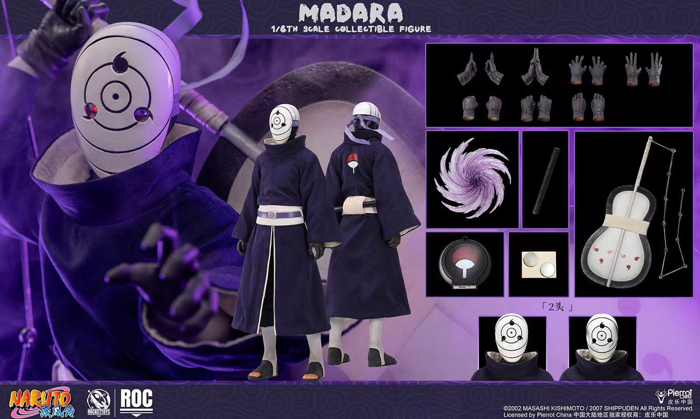 Rocket Toys - Licensed Naruto Shippuden Madara Uchiha White Mask | 版权 火影忍者 疾风传 宇智波斑 白面具 - Image 1