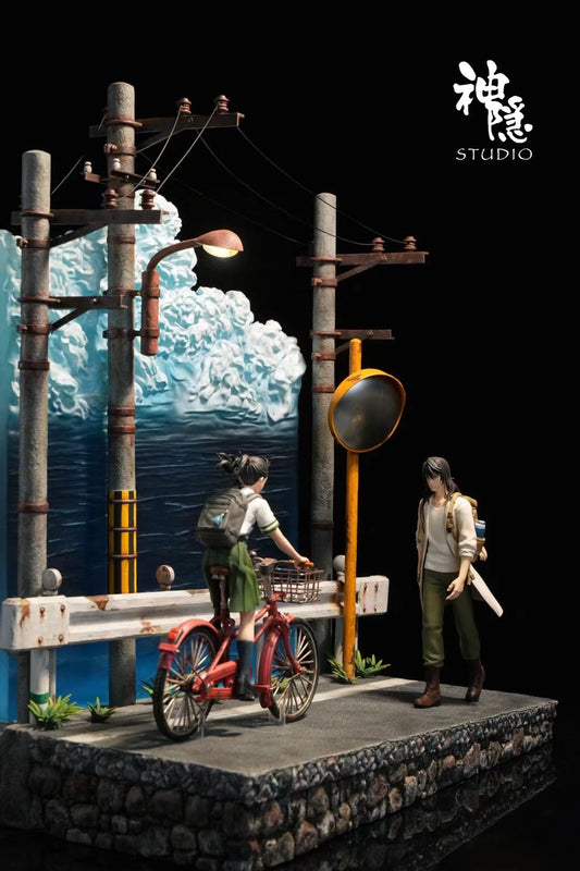 Shen Yin Studio - Shen Yin Studio Silhouette Moment Series Suzume Sota Before Goodbye Crossroads | 神隐工作室剪影瞬间系列铃芽之旅再见之前的路口 - Image 6