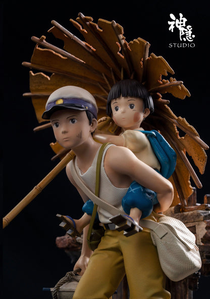 Shen Yin Studio - Shen Yin Studio Silhouette Series Grave of the Fireflies Seita Setsuko Glimmer Under Broken Umbrella Set | 神隐工作室剪影瞬间系列萤火虫之墓残伞下的微光整体 清太节子 - Image 10