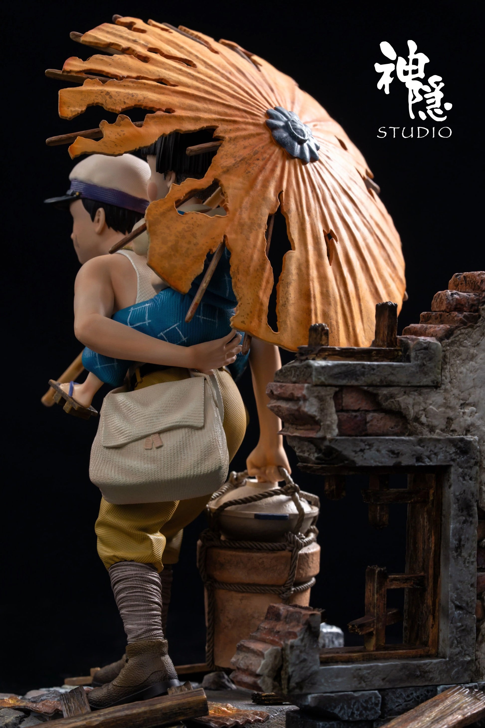 Shen Yin Studio - Shen Yin Studio Silhouette Series Grave of the Fireflies Seita Setsuko Glimmer Under Broken Umbrella Set | 神隐工作室剪影瞬间系列萤火虫之墓残伞下的微光整体 清太节子 - Image 7