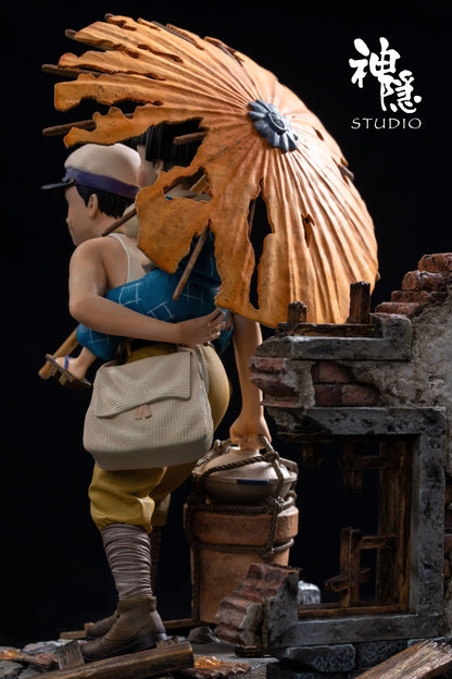 Shen Yin Studio - Shen Yin Studio Silhouette Series Grave of the Fireflies Seita Setsuko Glimmer Under Broken Umbrella Set | 神隐工作室剪影瞬间系列萤火虫之墓残伞下的微光整体 清太节子 - Image 7