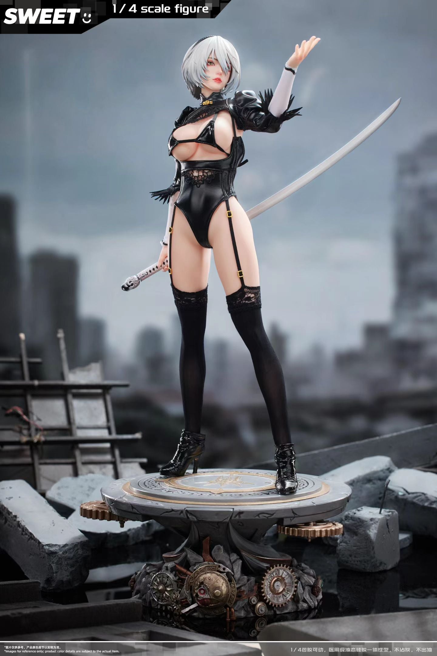 Sweet Studio - Sweet Nier 2B 1/4 Posable Figure | Sweet 尼尔2B 1/4包胶可动人偶 - Image 3