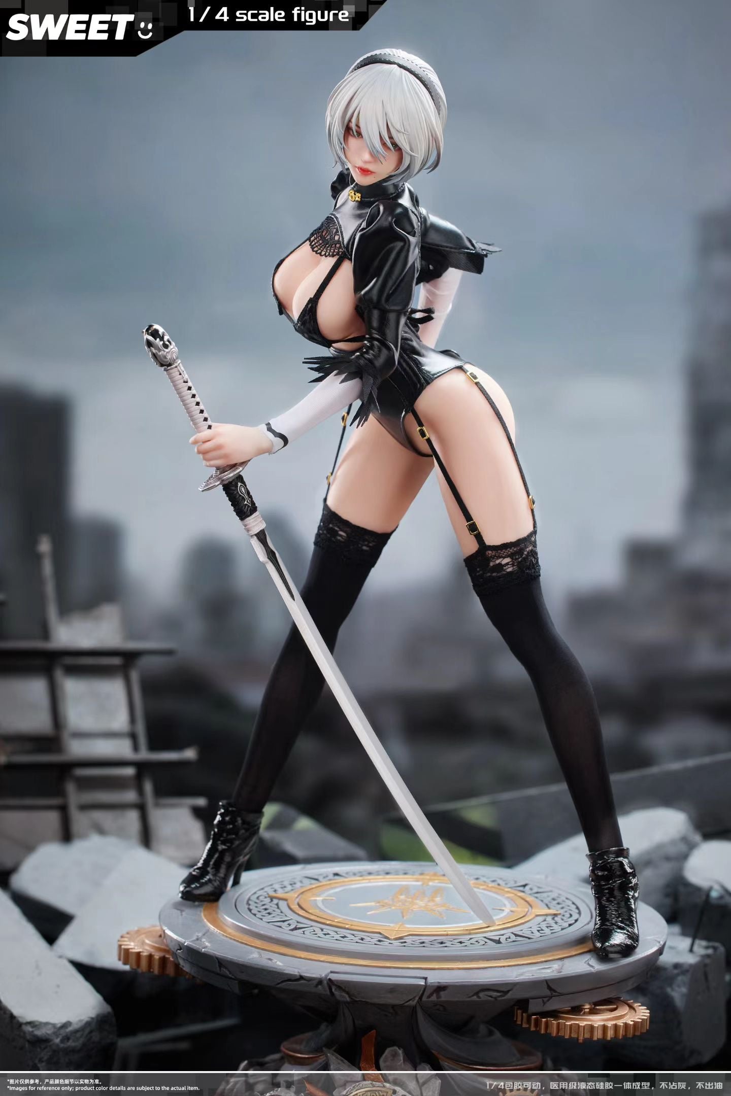 Sweet Studio - Sweet Nier 2B 1/4 Posable Figure | Sweet 尼尔2B 1/4包胶可动人偶 - Image 6