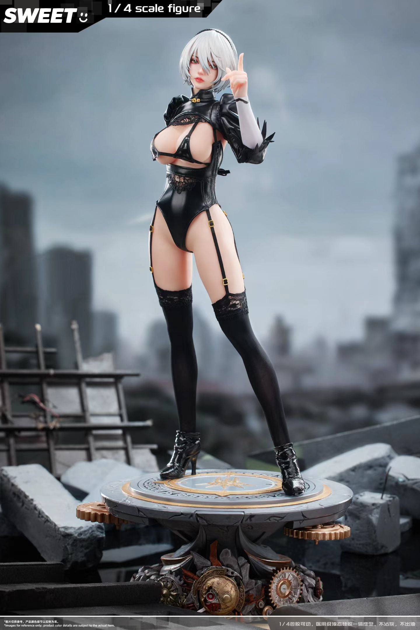 Sweet Studio - Sweet Nier 2B 1/4 Posable Figure | Sweet 尼尔2B 1/4包胶可动人偶 - Image 4