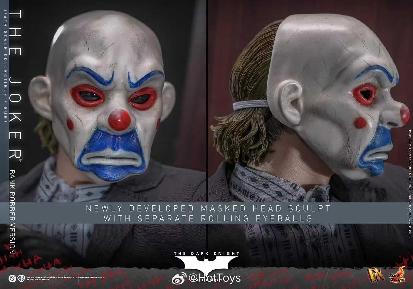 The Dark Knight Trilogy Joker (Bank Robber Version) 1:6 Scale Collectible Figure - Image 5