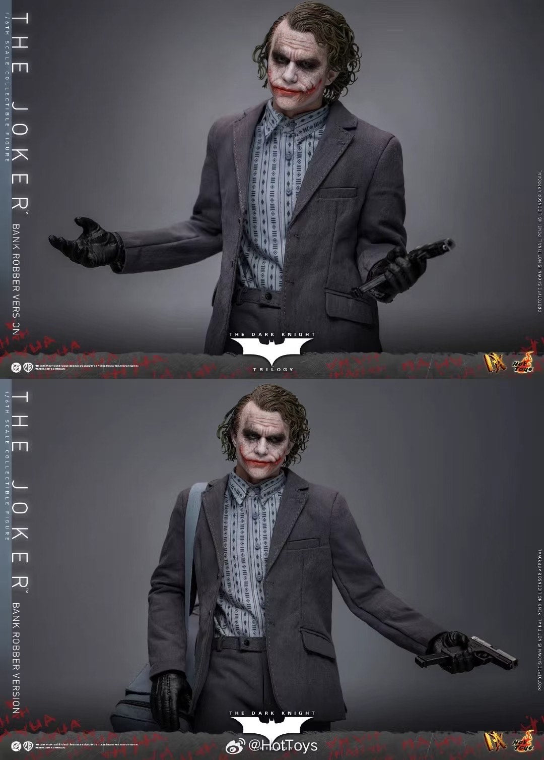 The Dark Knight Trilogy Joker (Bank Robber Version) 1:6 Scale Collectible Figure - Image 3