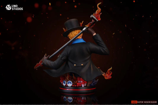 UNO Studio - One Piece Sabo Bust Statue | 海贼王 萨博桌摆件胸像 - Image 3