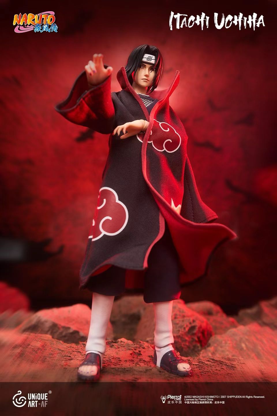 UNiQUE ART - Licensed Naruto Shippuden Uchiha Itachi 1/12 Movable Figure | 版权 火影忍者疾风传 宇智波鼬 1/12 可动人偶 - Image 6