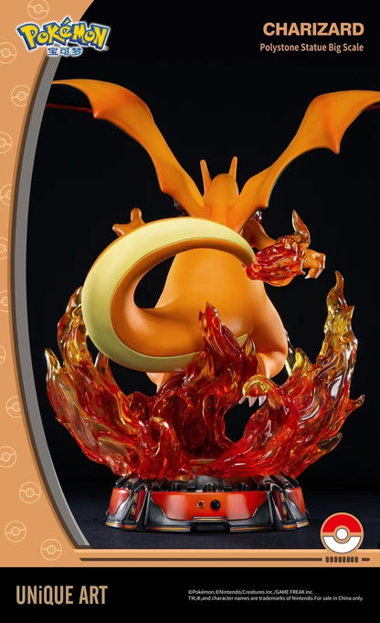 UNiQUE ART - Licensed Pokémon Charizard Statue | 版权 宝可梦 喷火龙 雕像 - Image 2