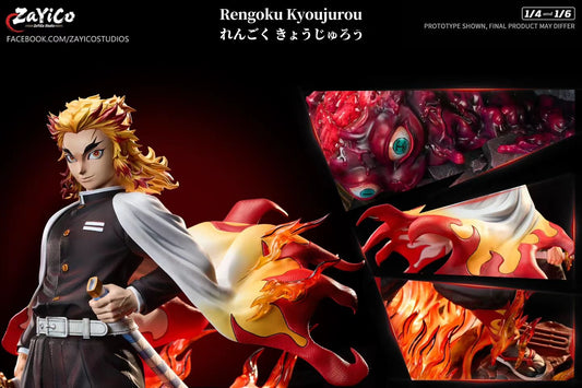 Zayico - Demon Slayer Resonance Series Vol 4 Flame Hashira Kyojuro Rengoku Dual Scale Statue | 鬼灭之刃共鸣系列第四弹 炎柱炼狱杏寿郎 双比例雕像 - Image 7