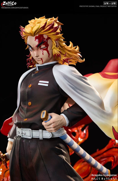 Zayico - Demon Slayer Resonance Series Vol 4 Flame Hashira Kyojuro Rengoku Dual Scale Statue | 鬼灭之刃共鸣系列第四弹 炎柱炼狱杏寿郎 双比例雕像 - Image 6